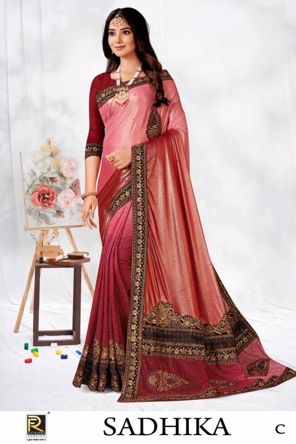 Ronisha Sadhika Designer Exclusive Lycra Saree Collection